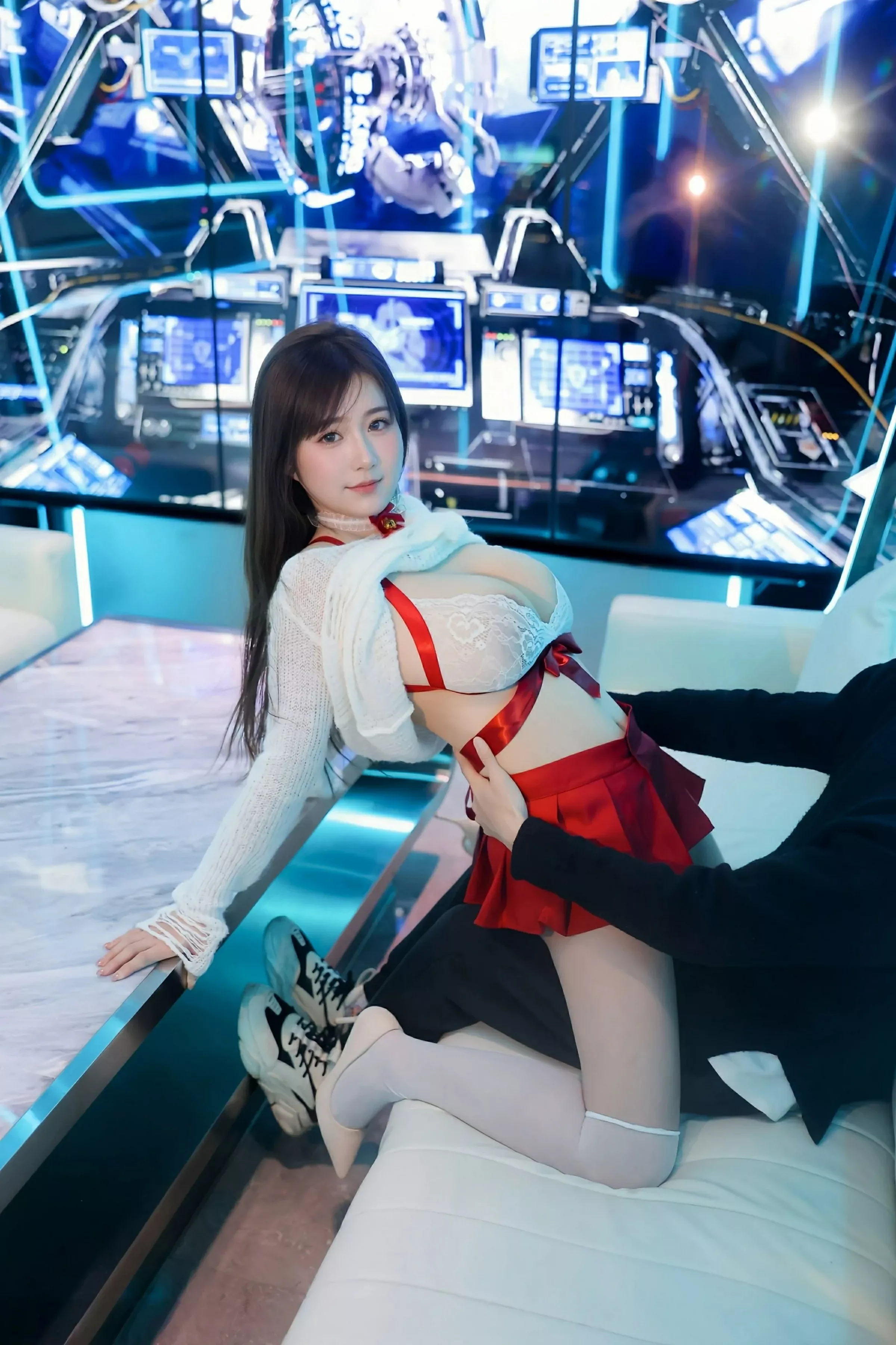 秀人集.com_[XiuRen秀人网]No.10470_模特小肉肉咪私房性感白色蕾丝内衣配白丝袜秀凹凸身材诱惑写真76P