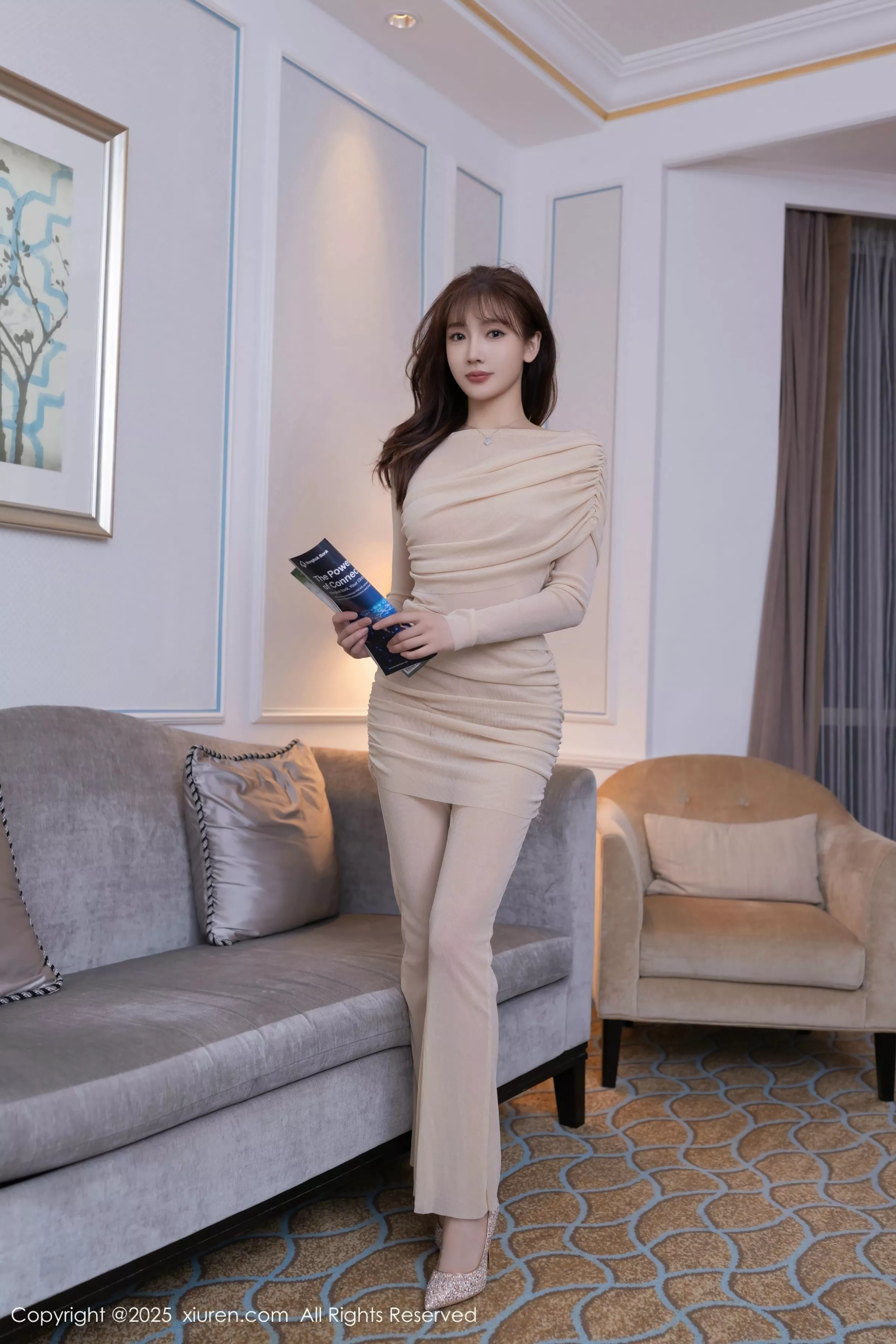 秀人集.com_[XiuRen秀人网]No.10436_模特陆萱萱性感白色情趣内衣配白色丝袜秀柔美身材撩人诱惑写真80P