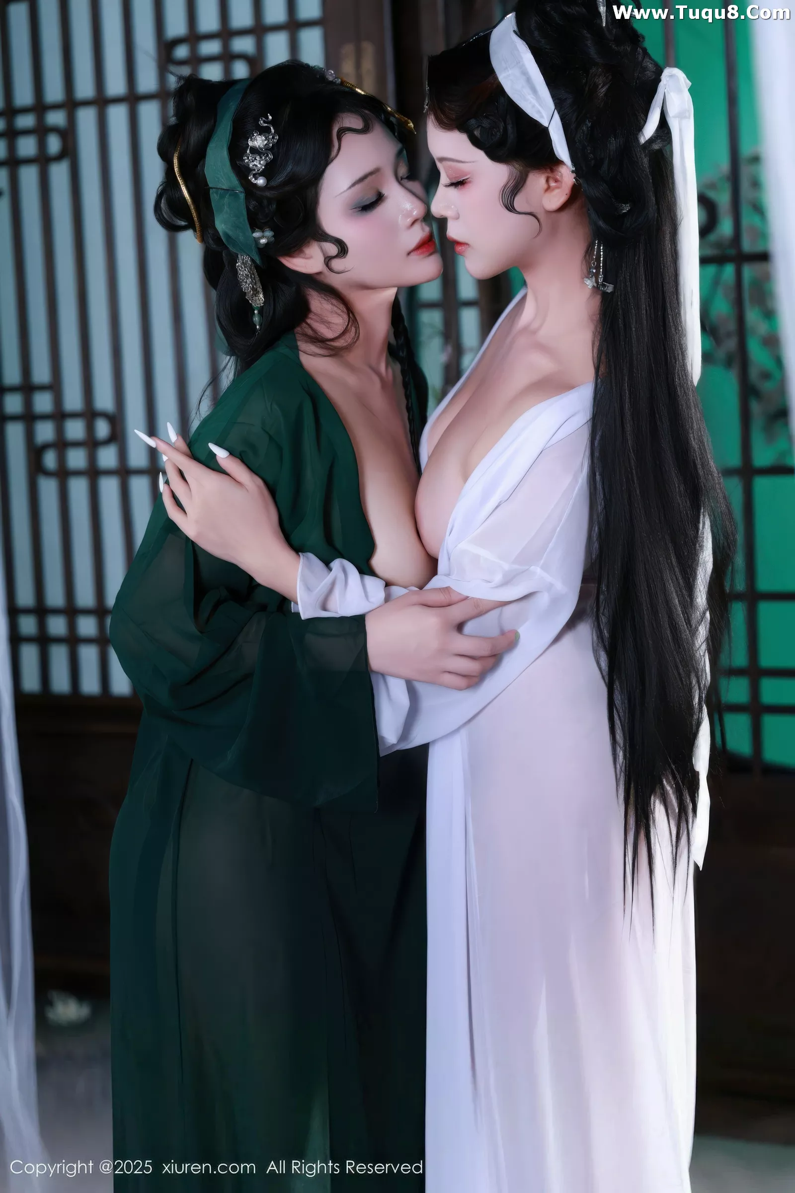 秀人集.com_[XiuRen秀人网]No.10561_模特南乔古风场景青蛇装扮性感低胸服饰秀完美身材诱惑写真88P