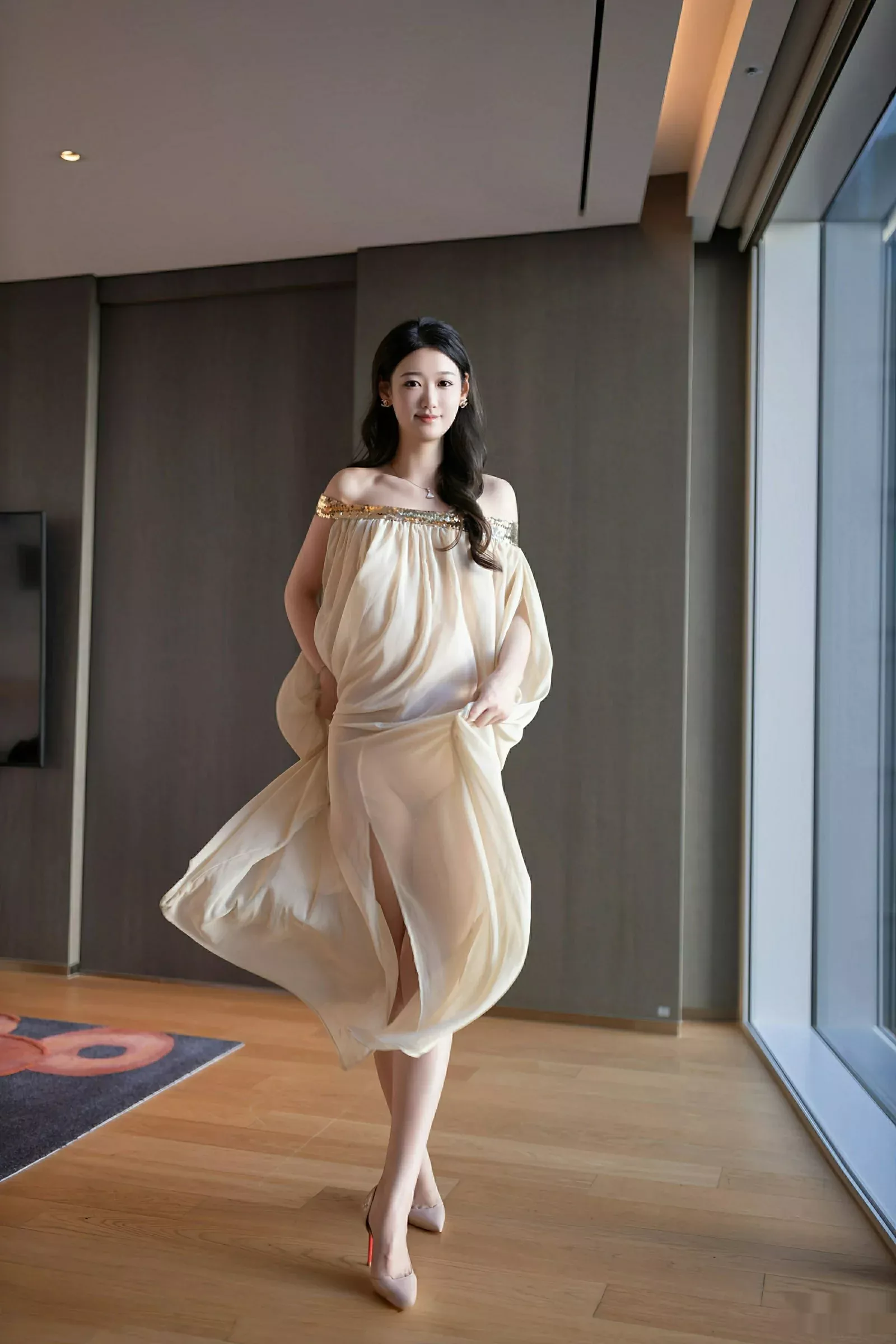 秀人集.com_[XiuRen秀人网]No.10619_模特唐安琪性感浅色薄纱服饰配超薄肉丝秀曼妙身姿完美诱惑写真81P