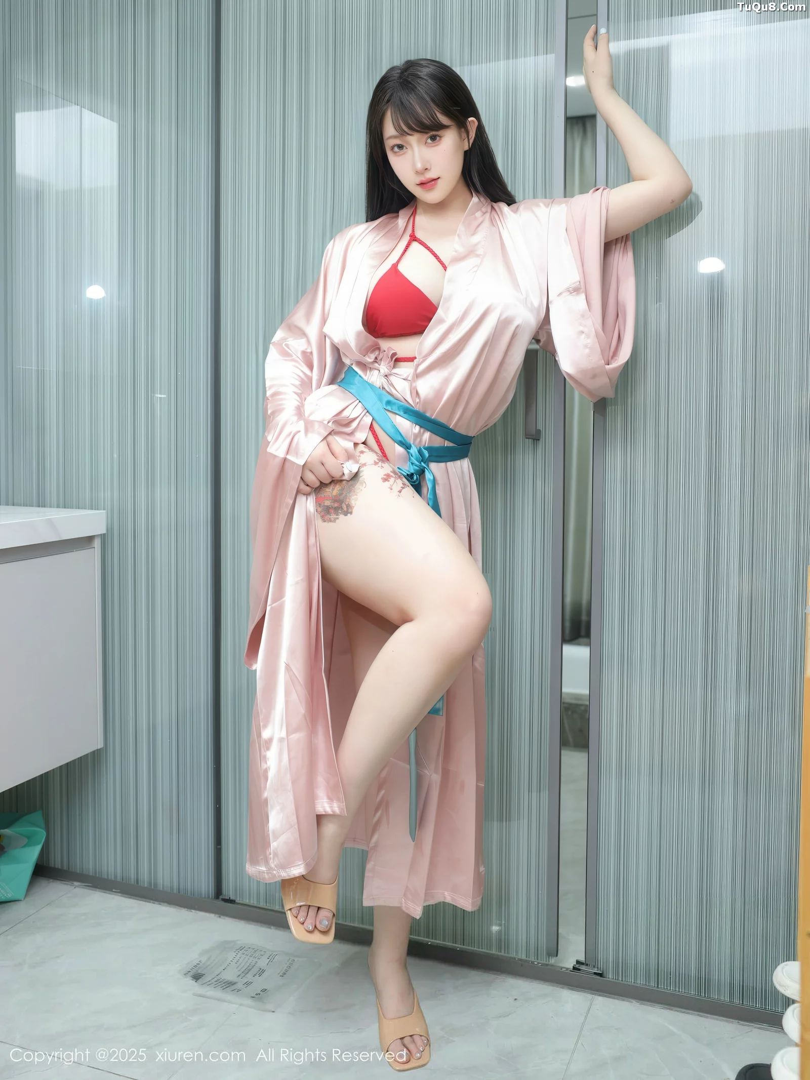 秀人集.com_[XiuRen秀人网]No.10724_模特李沁恩lrene浴室场景性感红色比基尼秀丰腴身材撩人诱惑写真79P