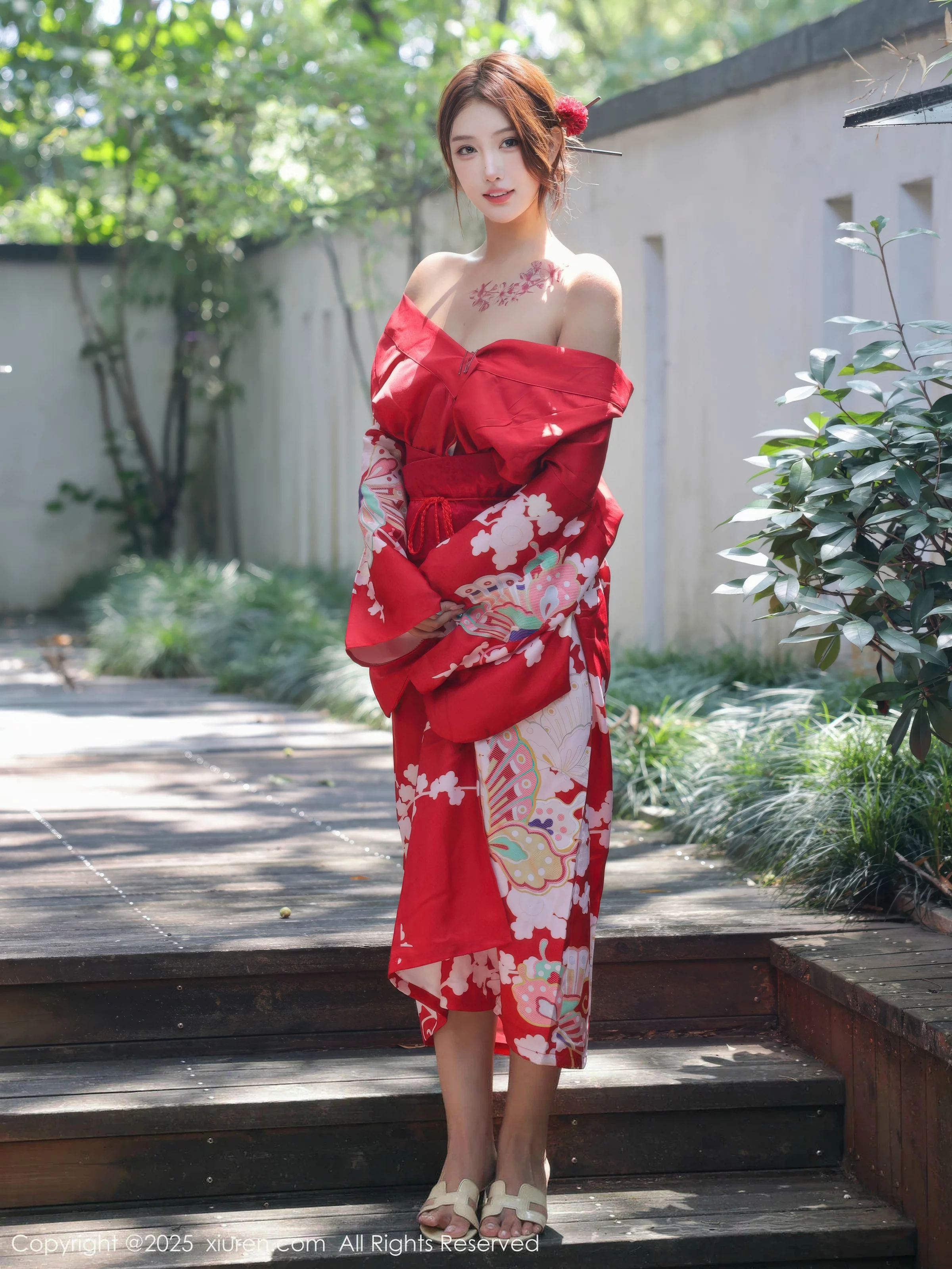 秀人集.com_[XiuRen秀人网]No.10683_模特金允希Yuki户外性感红色和服半脱秀完美身材惹火诱惑写真80P