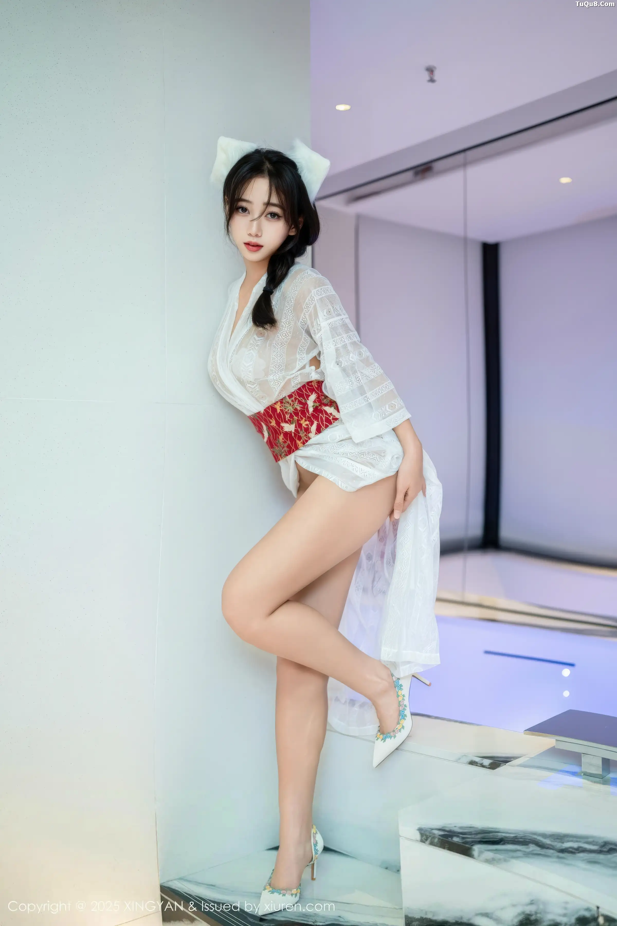 秀人集.com_[XINGYAN星颜社]VOL.442_模特时安安私房性感白色薄透连衣裙秀柔美身姿迷人诱惑写真75P