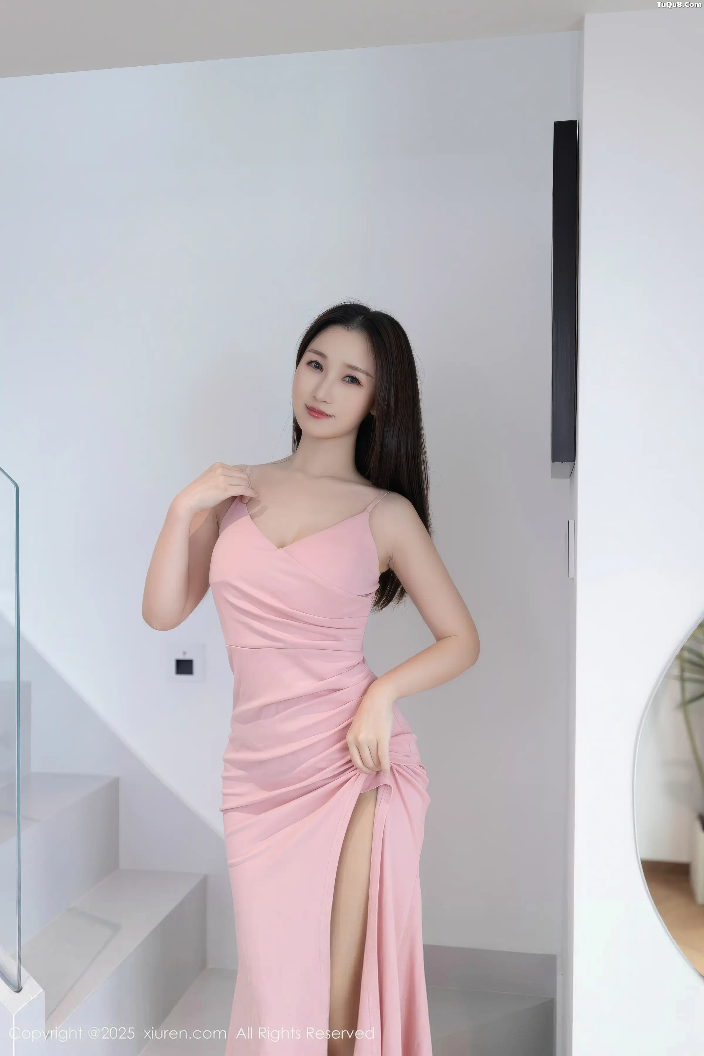 秀人集.com_[XiuRen秀人网]No.11034_模特杏子Yada性感粉色连衣长裙配超薄肉丝秀曼妙身姿诱惑写真82P